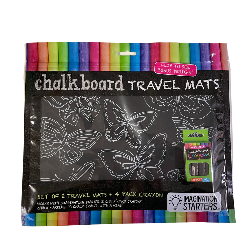Chalkboard Princess/Butterfly travel mat set