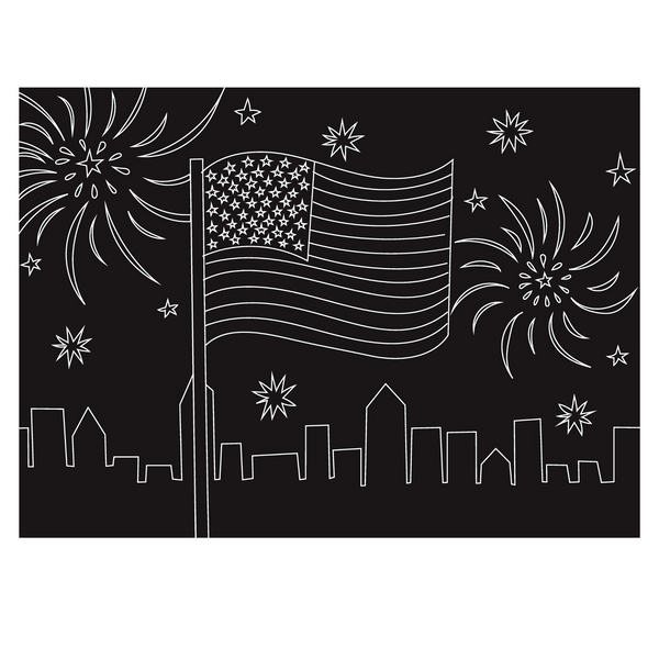 Chalkboard Placemat July 4th