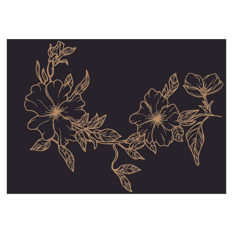 Set of 2 Chalkboard Placemats- Hibiscus/New Blooms