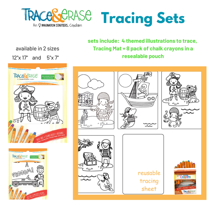 Mini Trace Erase Pirates- available for shipping 9/18/23