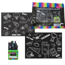 Chalkboard Placemat Coloring Set- Sports