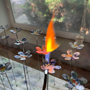 Small Copper Flower Stem Plant Stake Pick – Colorful MI Made Garden Art