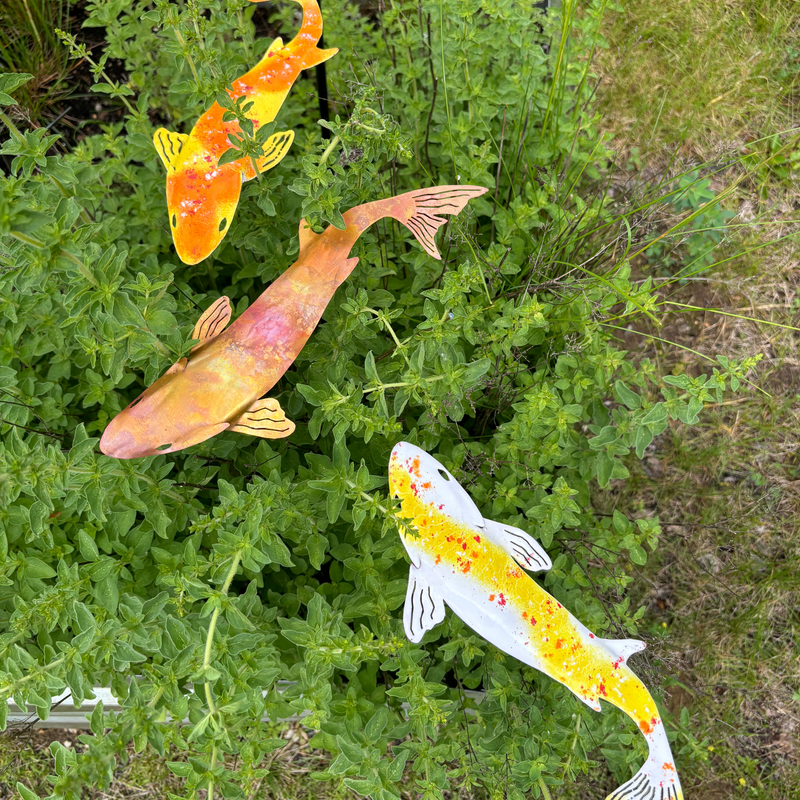 Natural Copper Koi Garden Stake