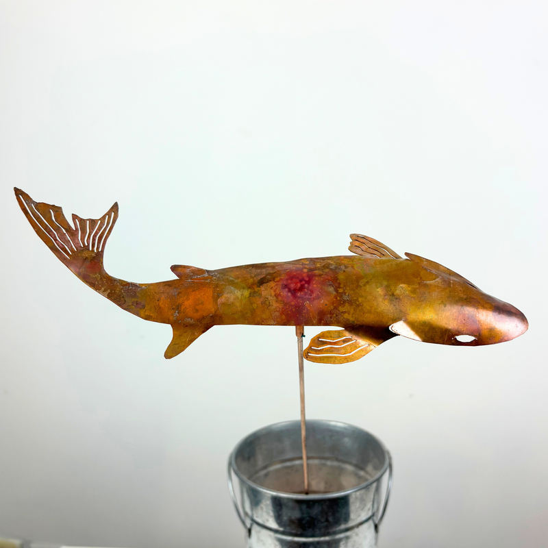 Natural Copper Koi Garden Stake