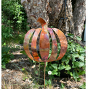 Natural Copper Pumpkin Garden Stake- CUT OUT