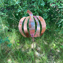 Natural Copper Pumpkin Garden Stake- CUT OUT