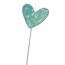 Medium Copper Enamel Hearts  NOTE:  new size 12" stick with 2"x2" heart