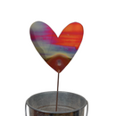 NEW Natural Copper Porch Pot Stake - Heart