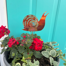 NEW Natural Copper Porch Pot Stake - Snail