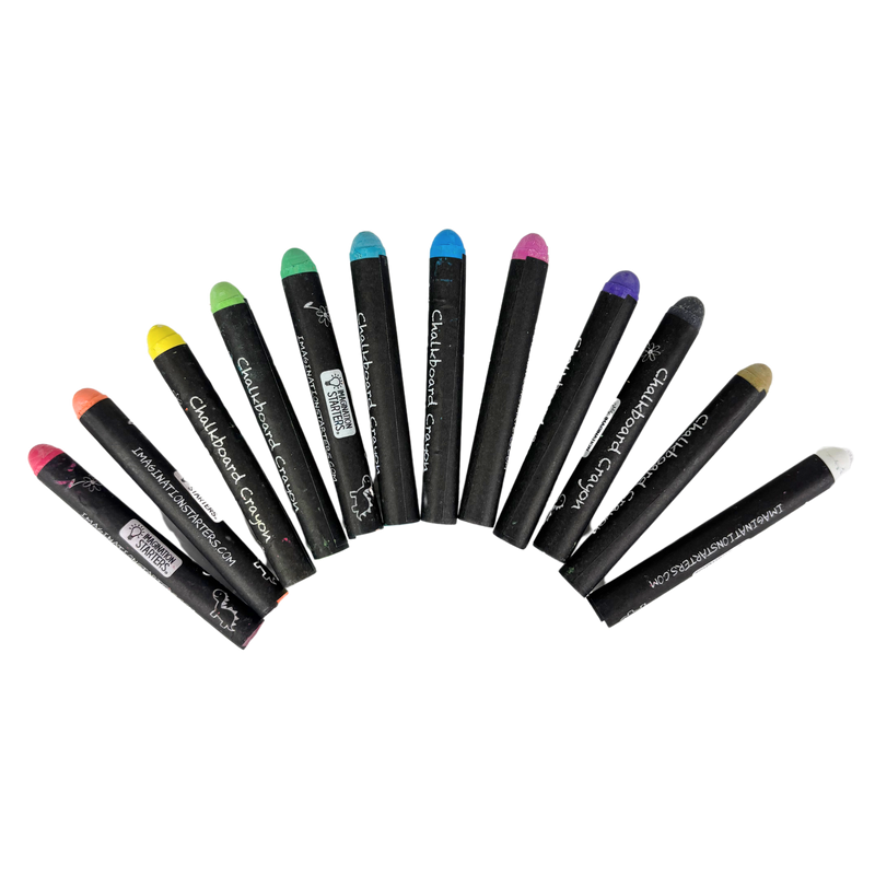 Chalkboard Coloring Crayons Set of 12