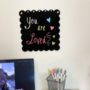 Scalloped Square Memo Board + markers