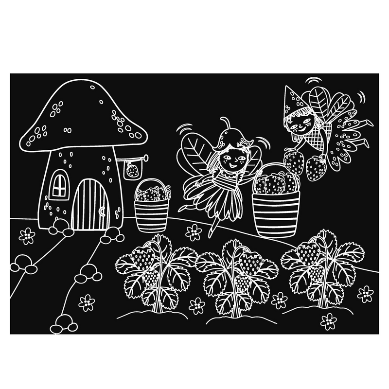 Chalkboard Placemat Coloring Set- Gnomes & Fairies *Ships after 9/18/23