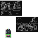 Chalkboard Placemat Coloring Set- Pirates
