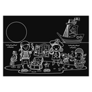 Chalkboard Placemat Coloring Set- Pirates