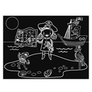Chalkboard Placemat Coloring Set- Pirates