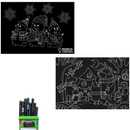 Chalkboard Placemat Coloring Set- Snowman & Forest Friends