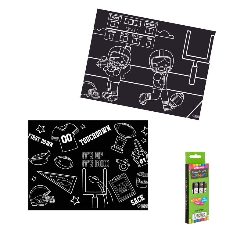 Chalkboard Travel Mat Set - Football