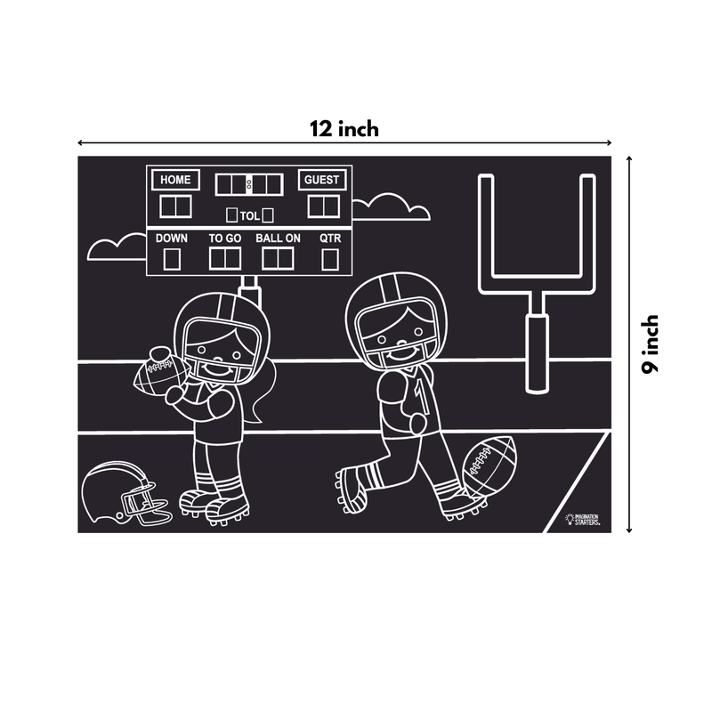 Chalkboard Travel Mat Set - Football