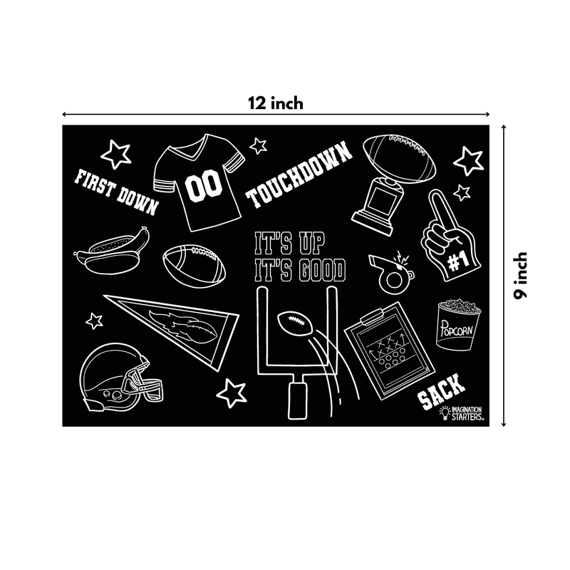 Chalkboard Travel Mat Set - Football