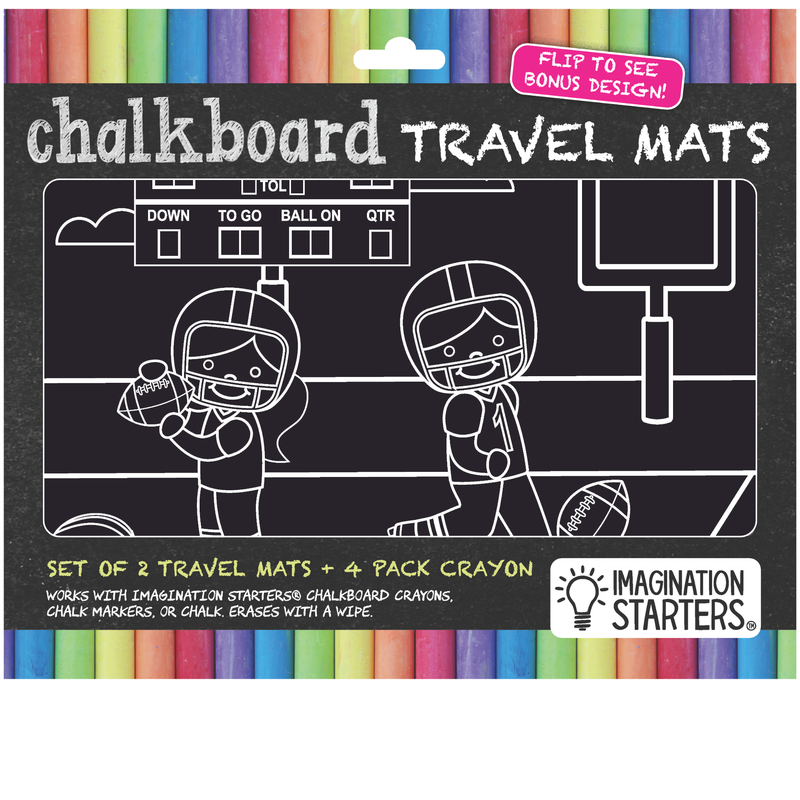 Chalkboard Travel Mat Set - Football