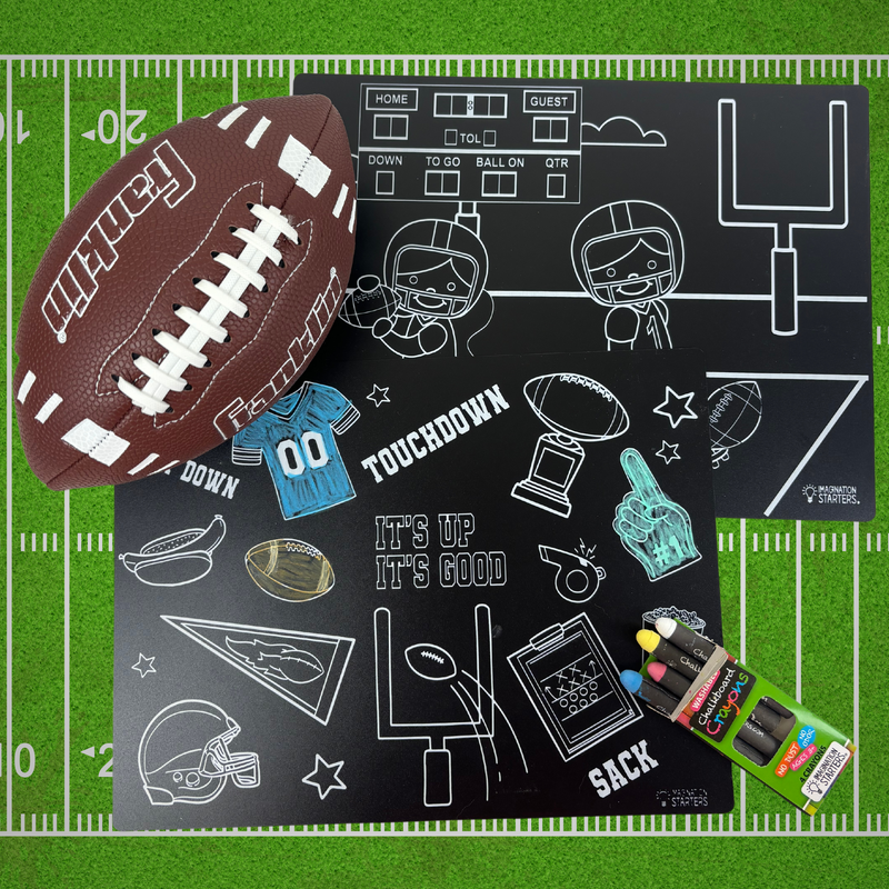 Chalkboard Travel Mat Set - Football