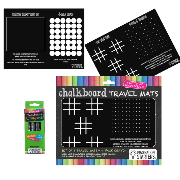 Reusable Coloring Games Travel Mat Set