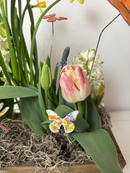 Small Copper butterfly Stem Plant Stake Pick – Colorful MI Made Garden Art