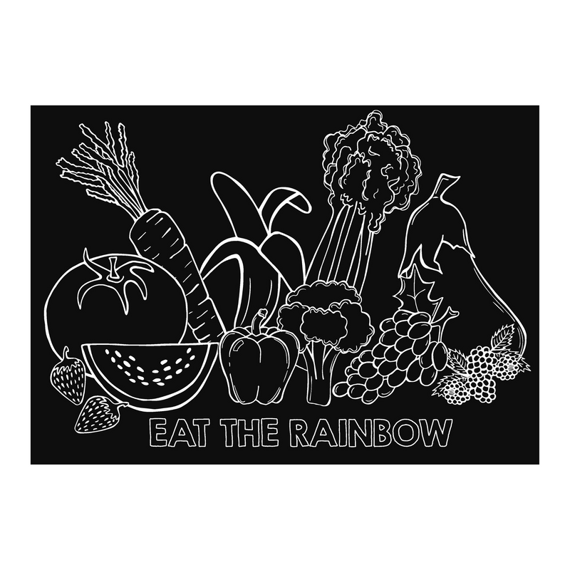Chalkboard Eat the Rainbow 12x17