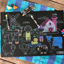 Chalkboard Placemat Farm