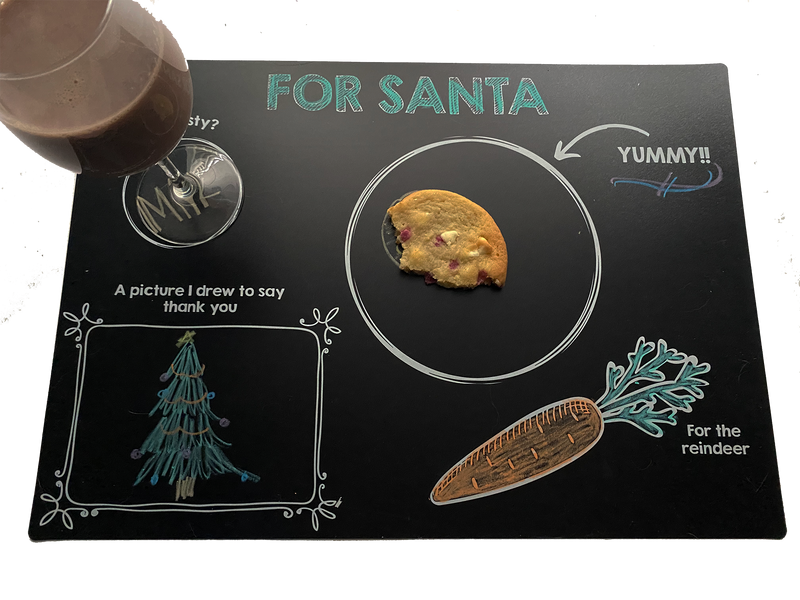 Chalkboard Placemat Santa Snack