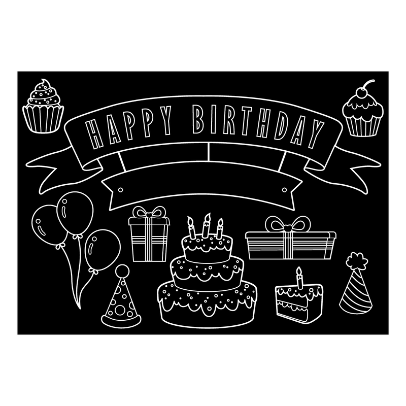 Chalkboard Placemat Happy Birthday