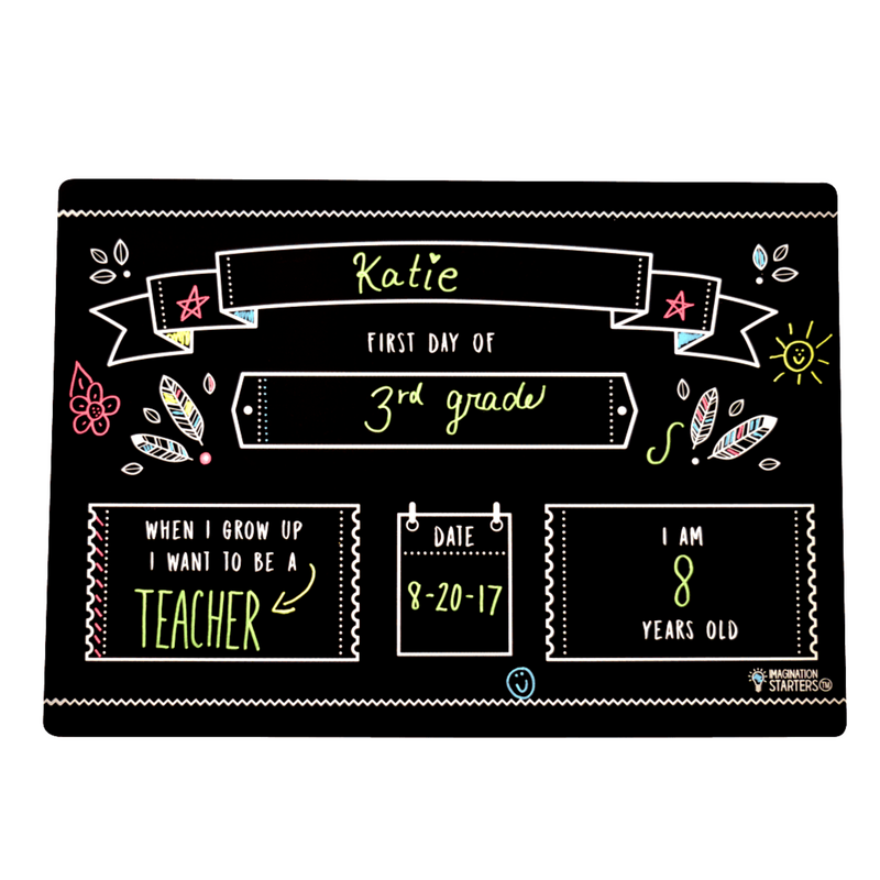Chalkboard Placemat Back to School