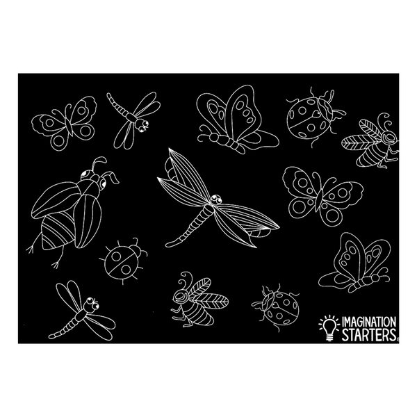 Chalkboard Placemat Bugs