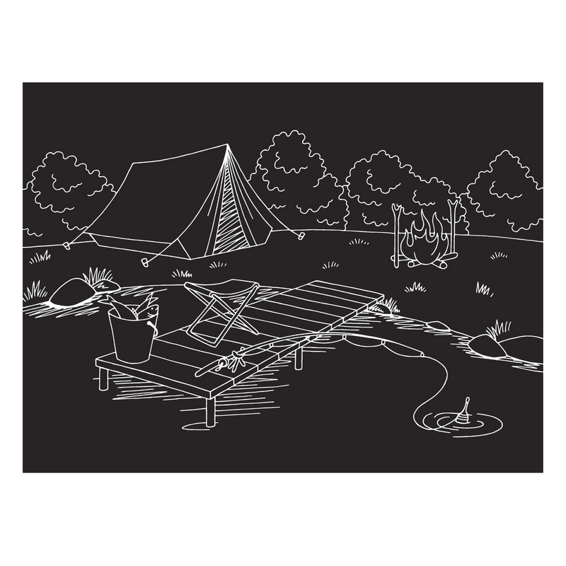 Chalkboard Placemat Camping