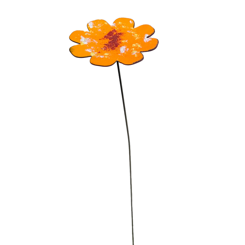 Large Copper Enamel Flower