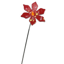 Medium Copper Enamel Flower Stem Plant Stake Pick – Colorful MI Made Garden Art