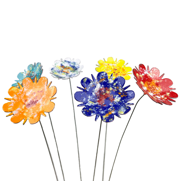 Extra Large Copper Enamel Flower