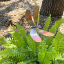 Copper Dragonfly Garden Stake Bare