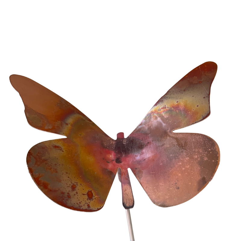 Natural Copper Butterfly Garden Stake