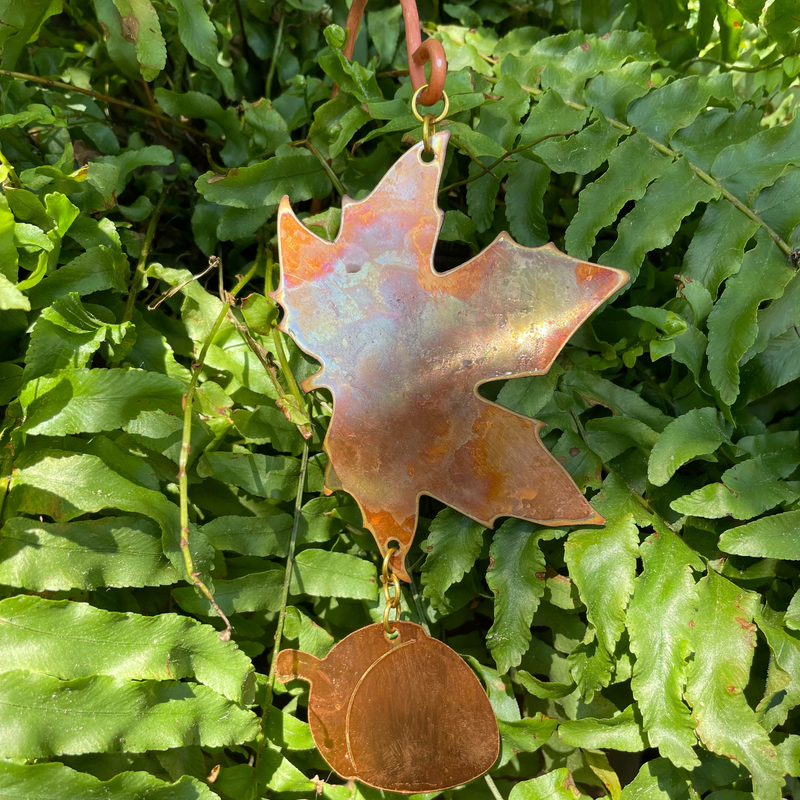 Natural Copper Leaf Pot Stakes