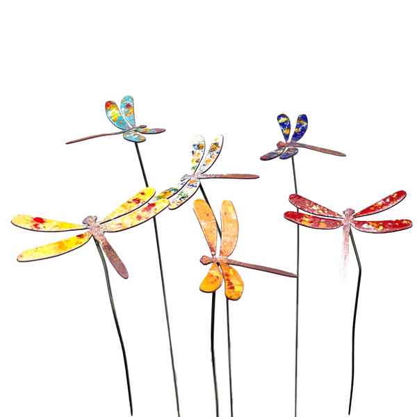 Small Copper Enamel Dragonflies