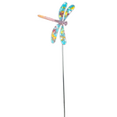 Small Copper Dragonfly Stem Plant Stake Pick – Colorful MI Made Garden Art