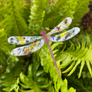 Medium Copper dragonfly Stem Plant Stake Pick – Colorful MI Made Garden Art