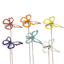 Copper Enamel Wispy Butterfly Garden Stake - assort (1 each of 6 colors)
