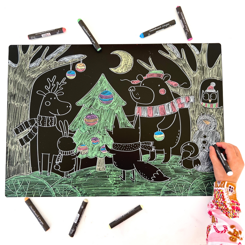 Chalkboard Placemat Forest Friends