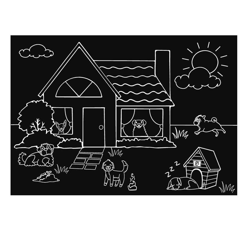 Chalkboard Placemat Pets Set of 4