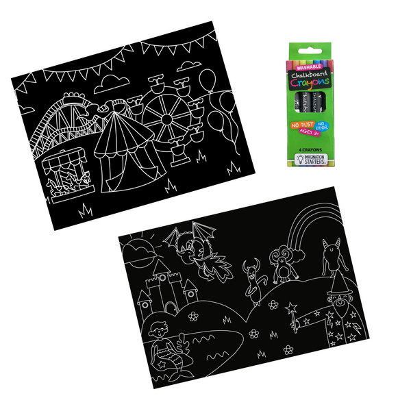 Chalkboard Carnival/Mythical Travel Mat Set