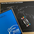 Chalkboard Placemat Continents & Ocean (preorder - shipping July 2025)