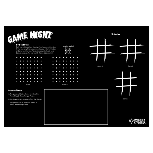 Chalkboard Placemat Game Night