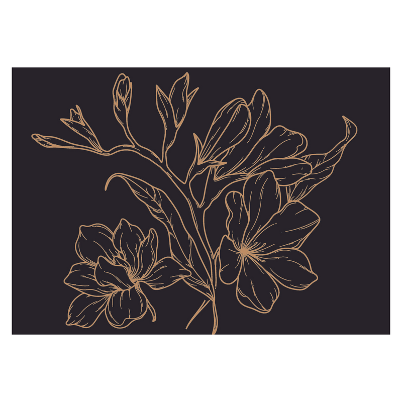 Set of 2 Chalkboard Placemats- Gladiola/Orchid